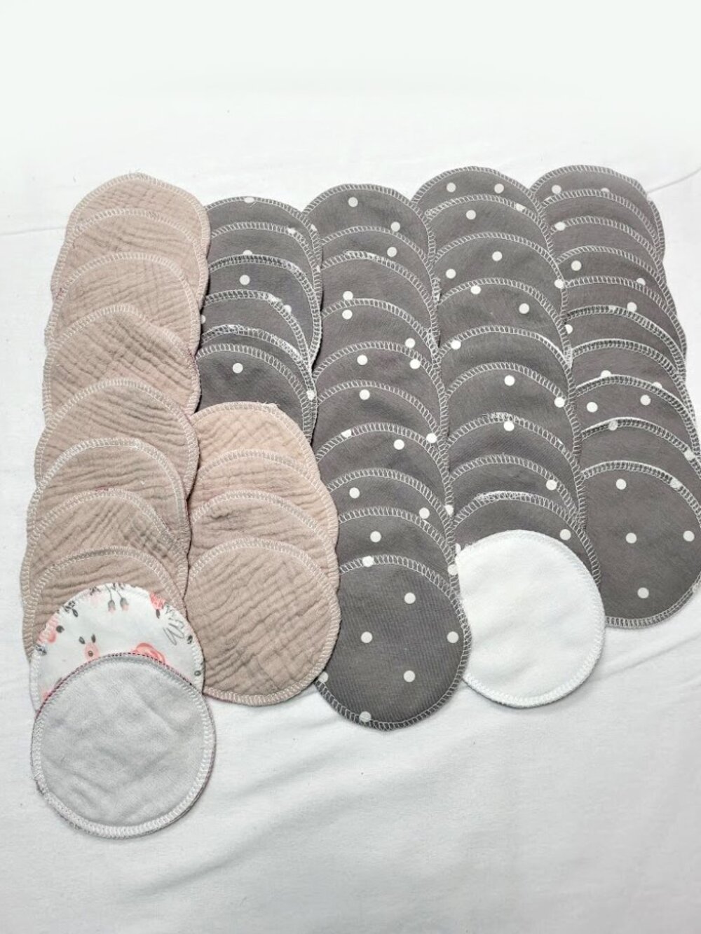 (Set of 25) 50 Reusable cotton fabric NURSING pads 4 inch